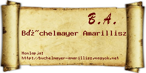 Büchelmayer Amarillisz névjegykártya